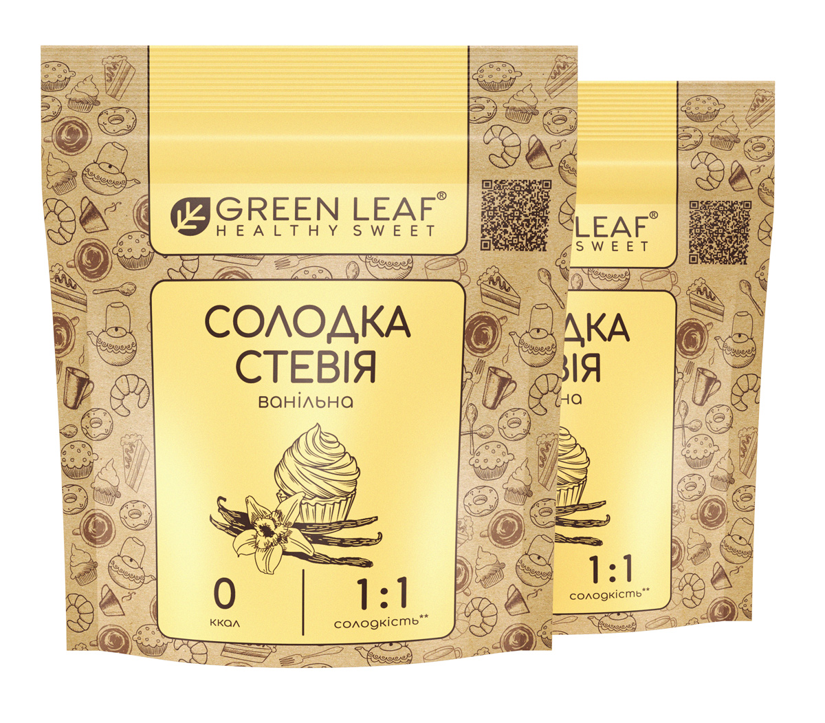 Сахарозаменитель Стевия сладкая 100гр. Ванильная (1:1) Green Leaf - фото 3