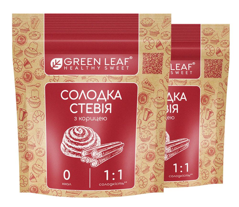Цукрозамінник Стевія солодка 100гр. З корицею (1:1) Green Leaf - фото 3