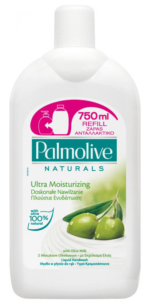 Мило рідке, 750мл. Натурель Інтенсивне зволоження Олива і зволожуюче молочко, змінний блок Palmolive - фото 1