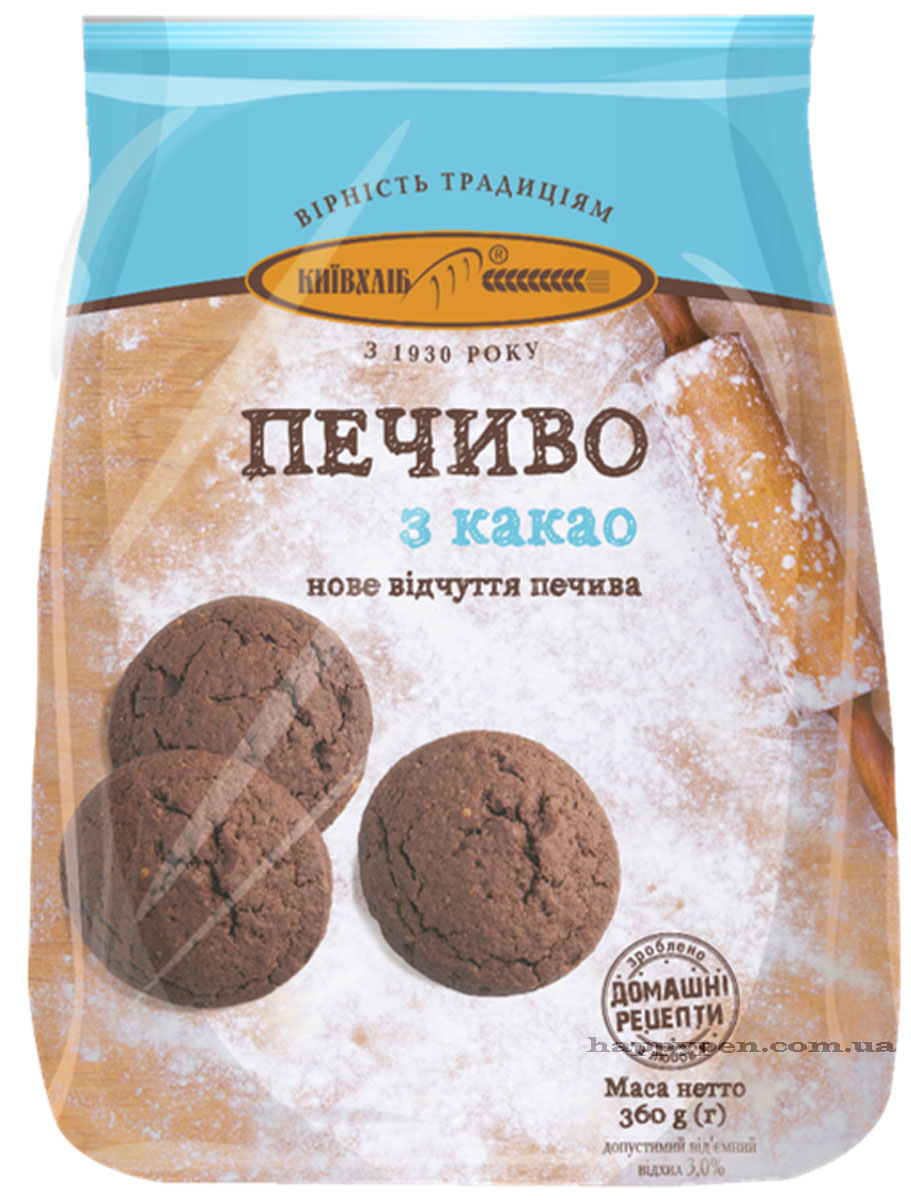 Печенье с какао, 360г. Киевхлеб - фото 1