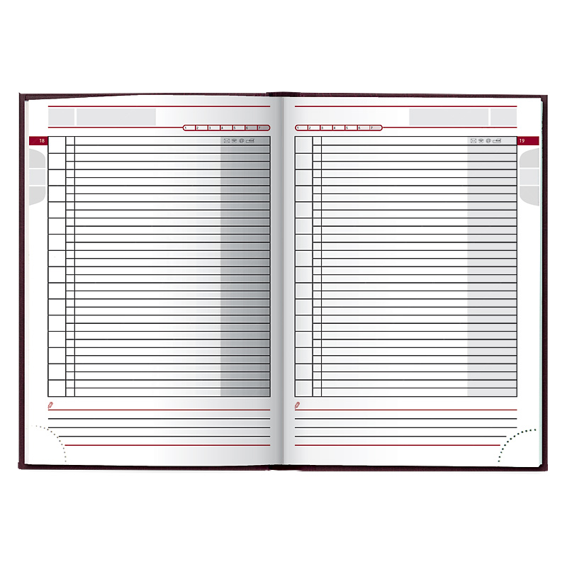 Ежедневник недатированный Агенда Miradur, бордо Brunnen - фото 4