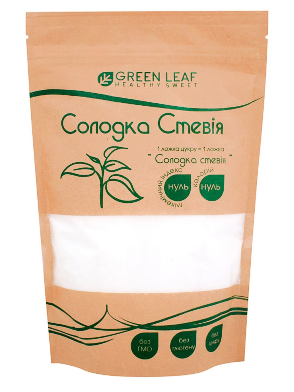 Сахарозаменитель Стевия сладкая 300гр. (1:1) Green Leaf - фото 1