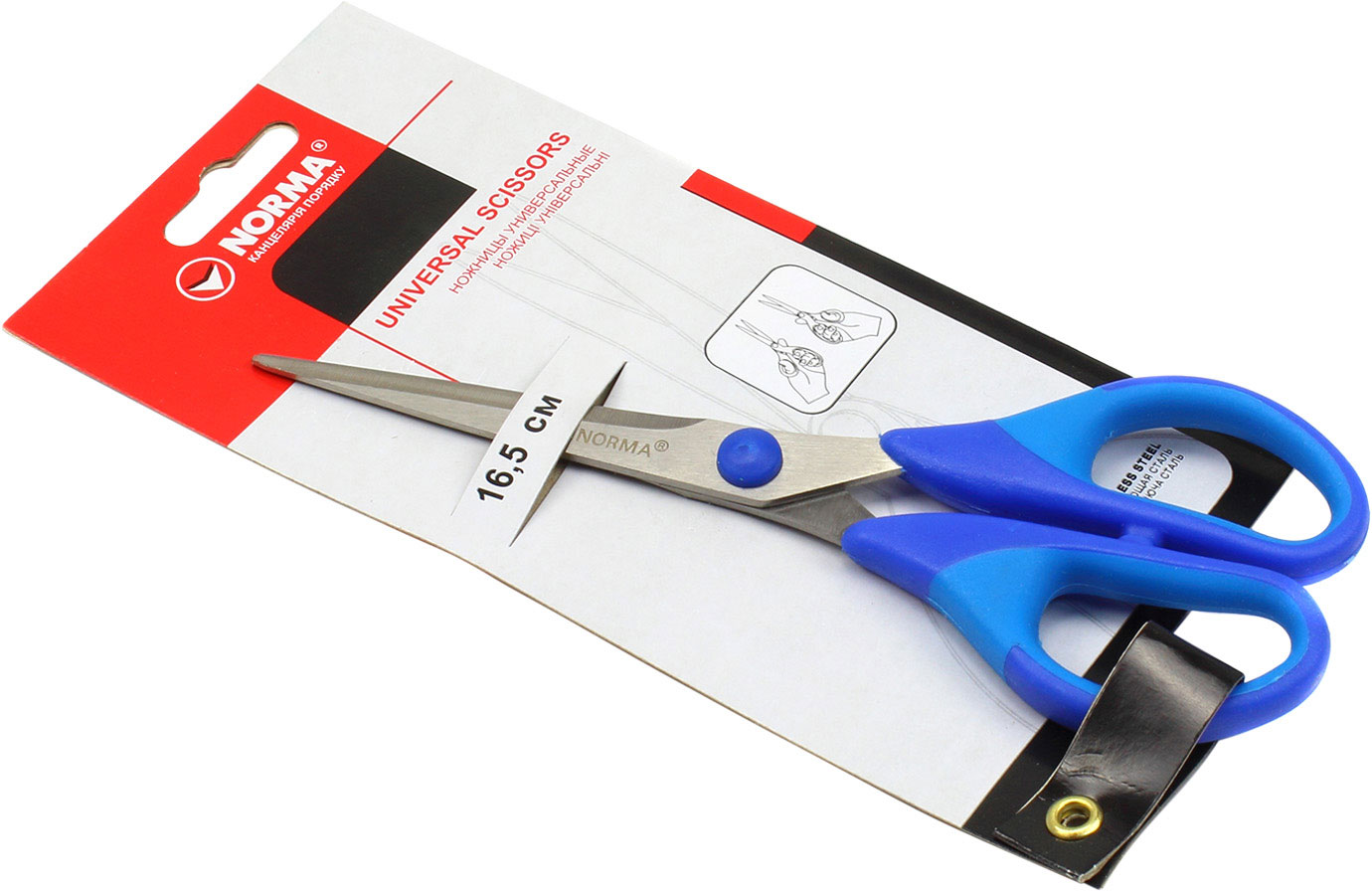 Ножницы 16,5см., с резиновыми вставками NORMA - фото 2