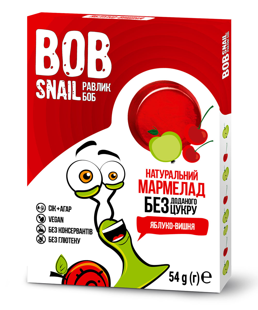 Мармелад натуральный фруктовый Яблоко-Вишня 