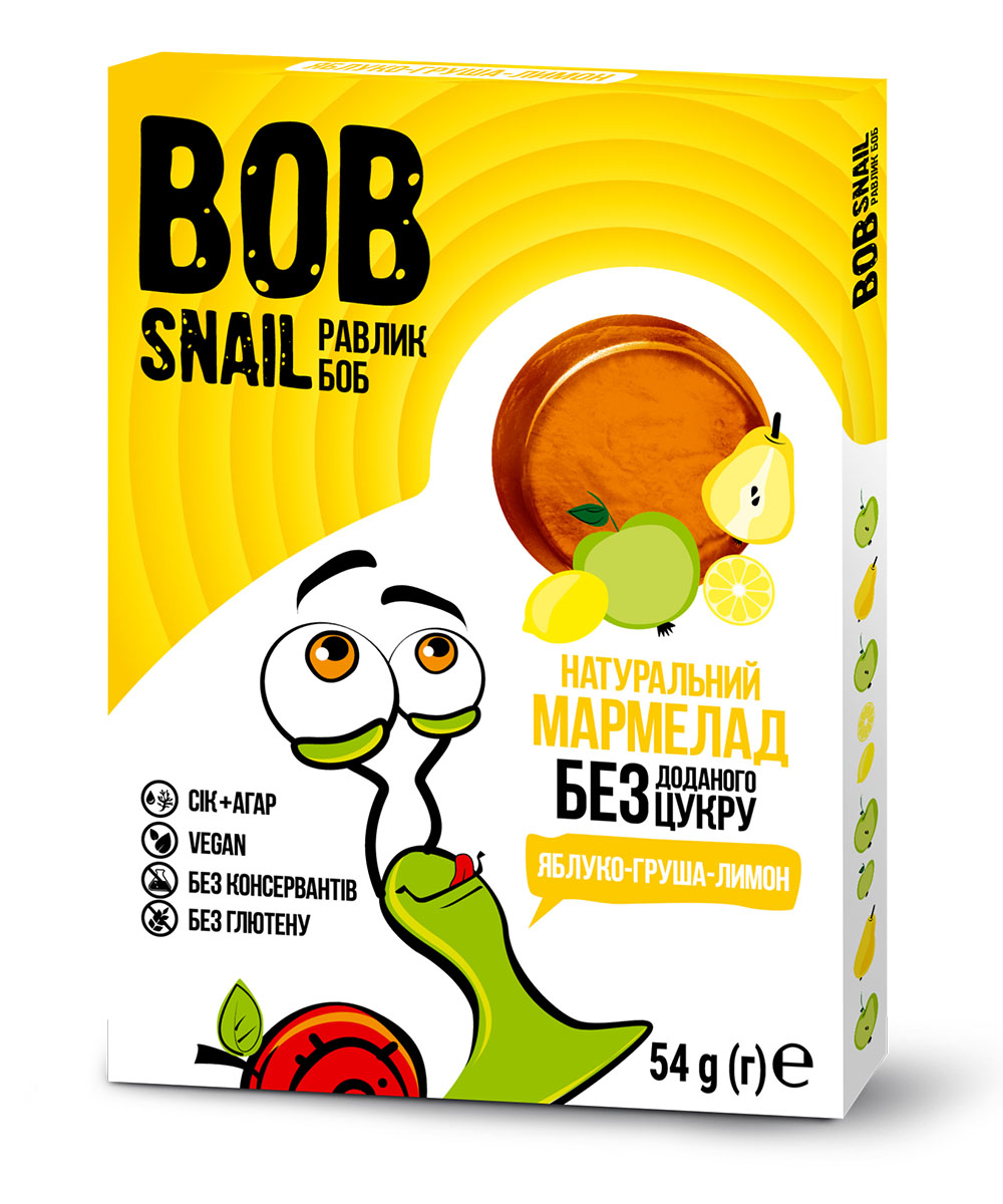 Мармелад натуральный фруктовый Яблоко-Груша-Лимон 