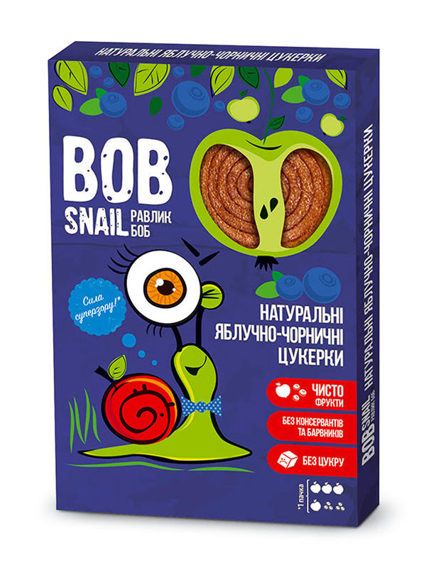 Цукерки натуральні Яблучно-Чорничні 