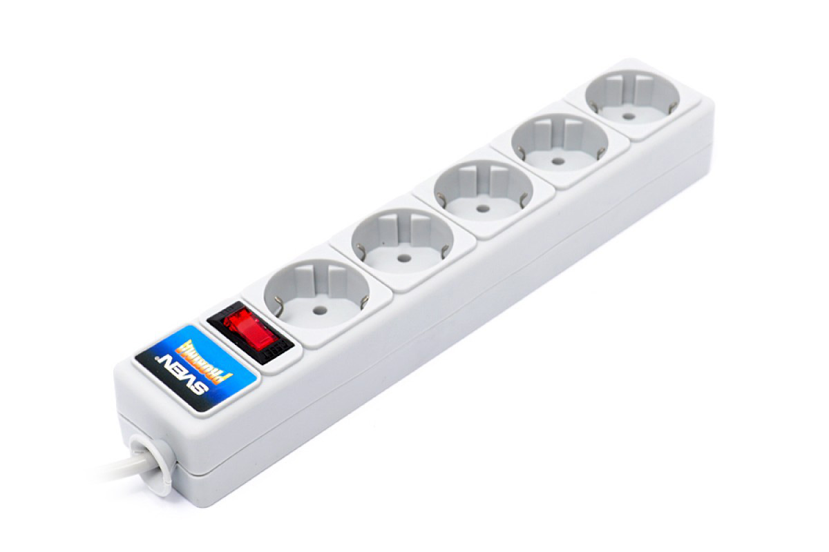 Фільтр-подовжувач 5розеток, 10,0м + вимикач Китай - фото 1