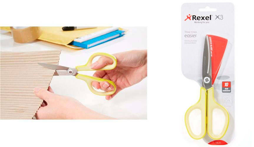 Ножиці 18,2см. X3, жовт. Rexel - фото 4