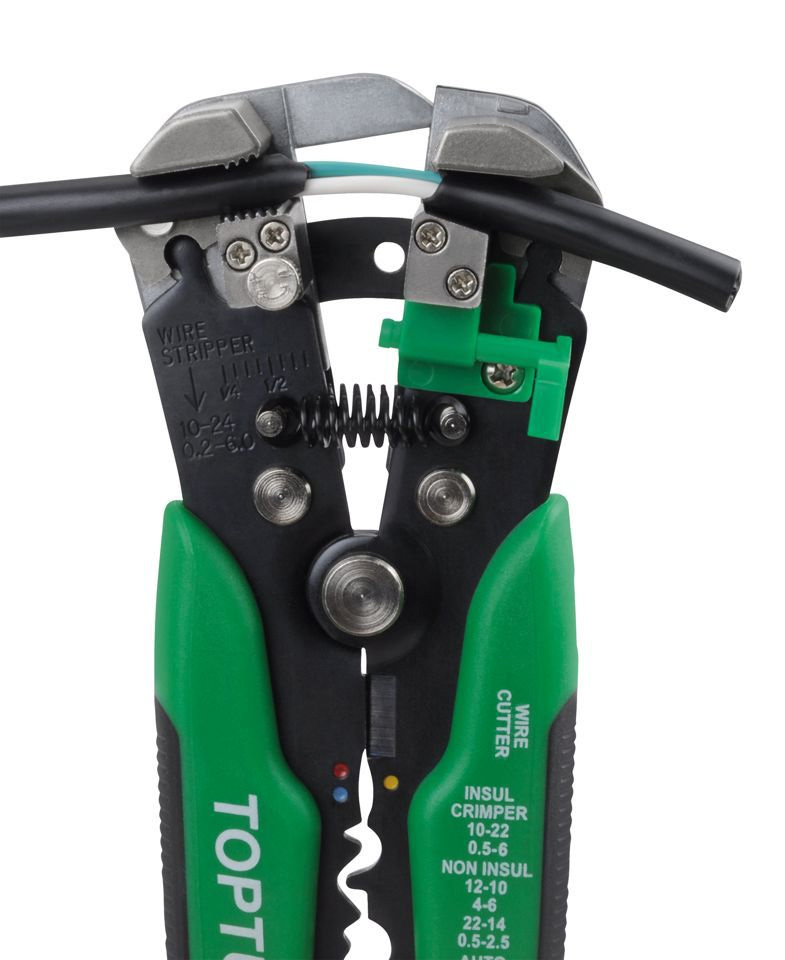 Кліщі для обтиску клем та зняття ізоляції, посилені TOPTUL - фото 3