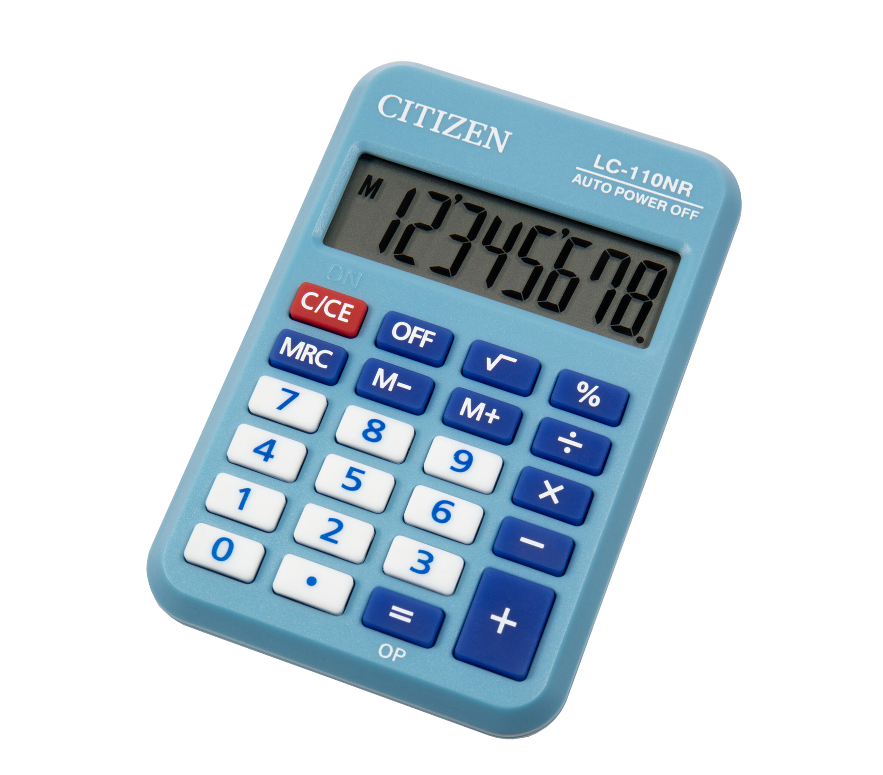 Калькулятор карманный LC110NR-BL 8 разрядов, 88х58х11мм., син. Citizen - фото 3
