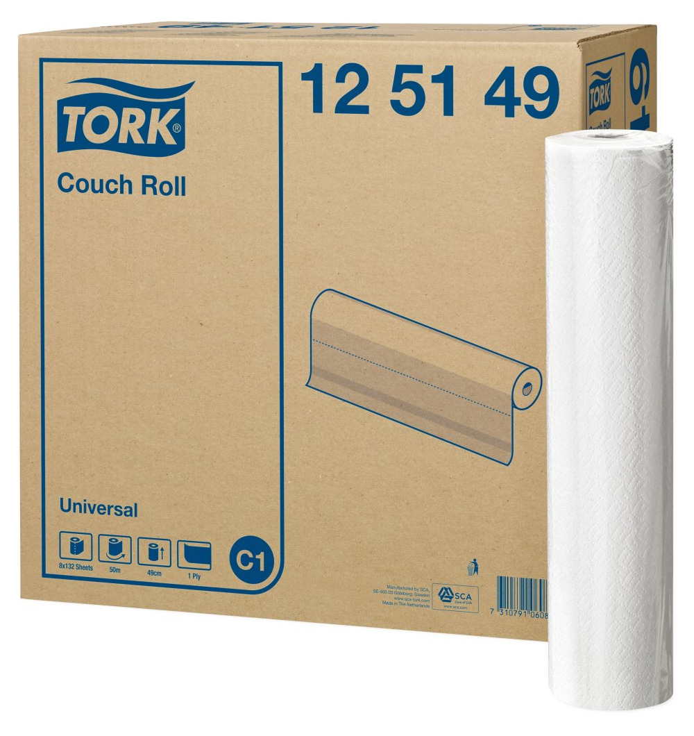 Простирадло одноразове 59см.*50м., перероб.матеріал, біл. Tork - фото 3