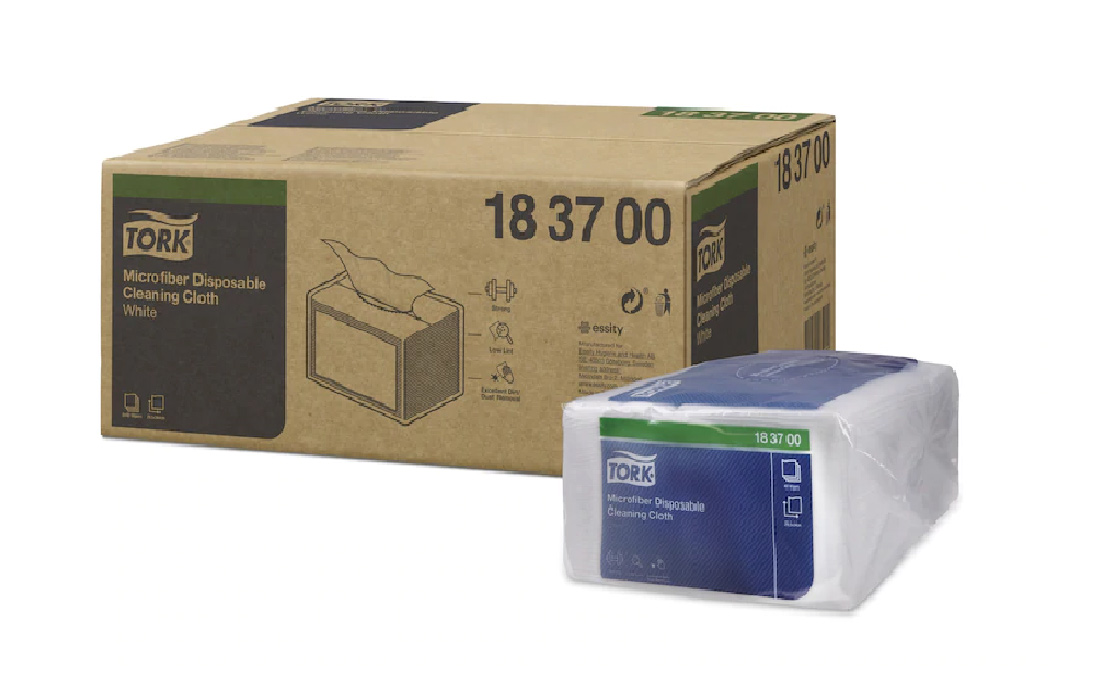 Серветка мікрофібра 29,5*34см., 40шт./уп., одноразові, біл. Tork - фото 2