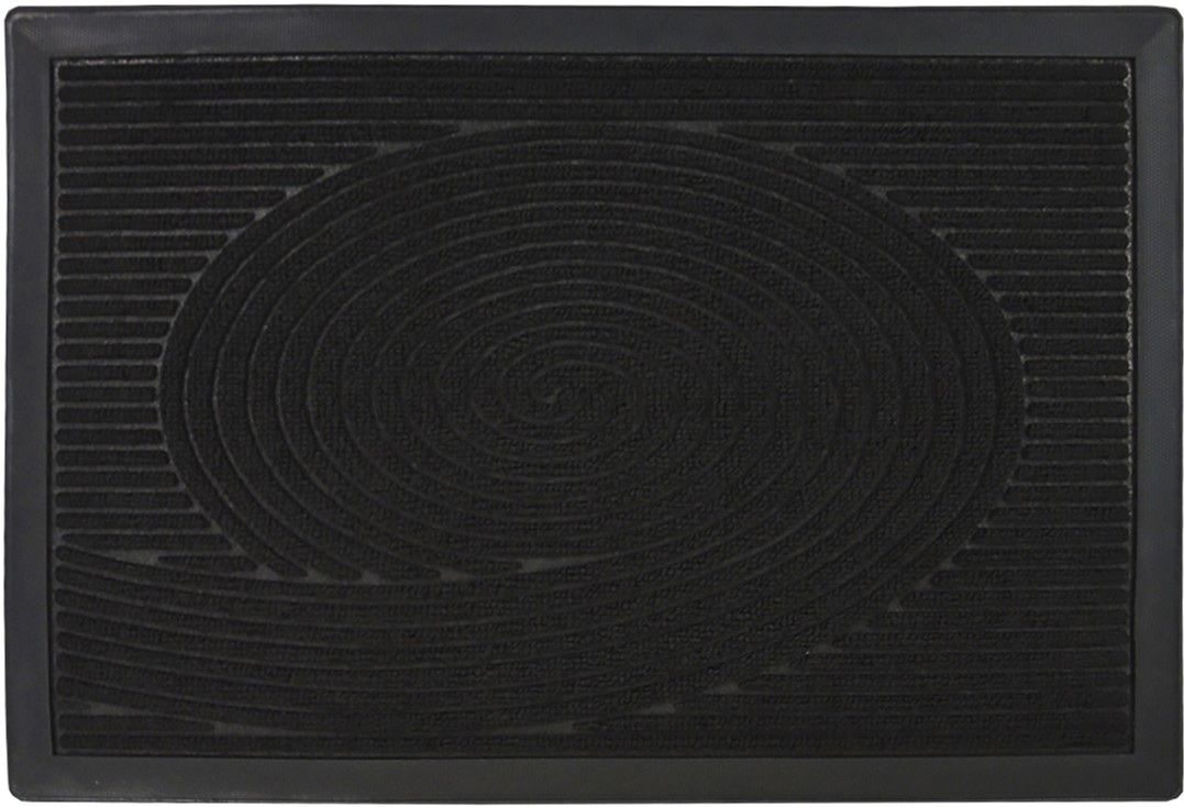 Килимок під двері 40*60см, з візерунком, поліпропілен, чорн. Мій Дім - фото 1