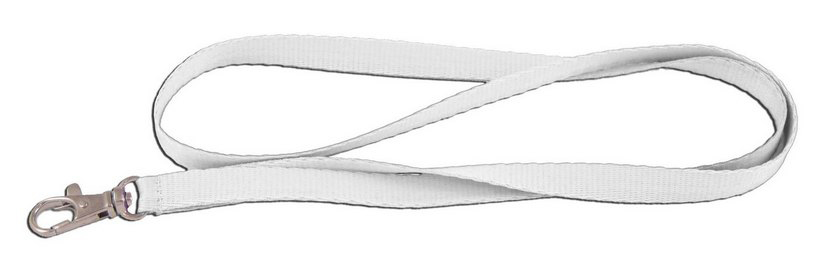 Лента для бейджа 10мм., металлический карабин, бел. Украина - фото 1