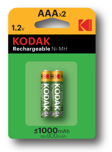 Аккумулятор ААA (HR3), 1000 мАч., 2шт./уп. Kodak - фото 1