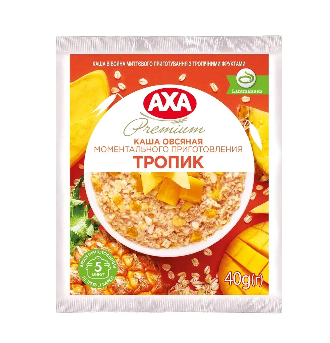 Каша овсяная 40г Тропические фрукты AXA - фото 1