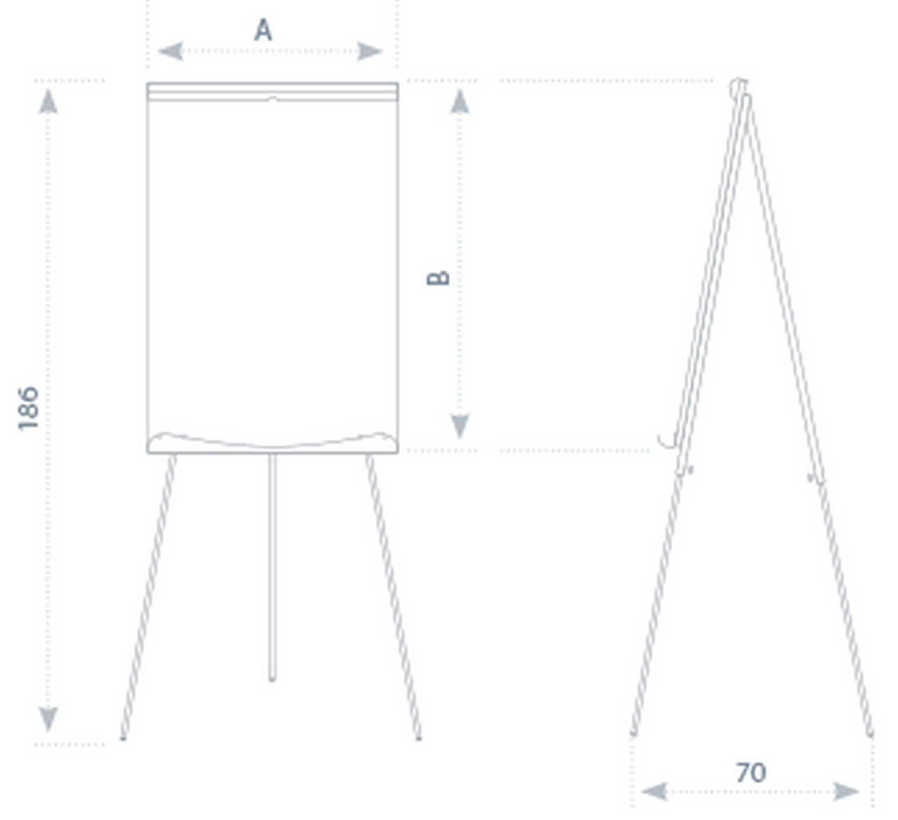 Фліпчарт на тринозі ЕкоПопчарт 70*100см. 2x3 - фото 3