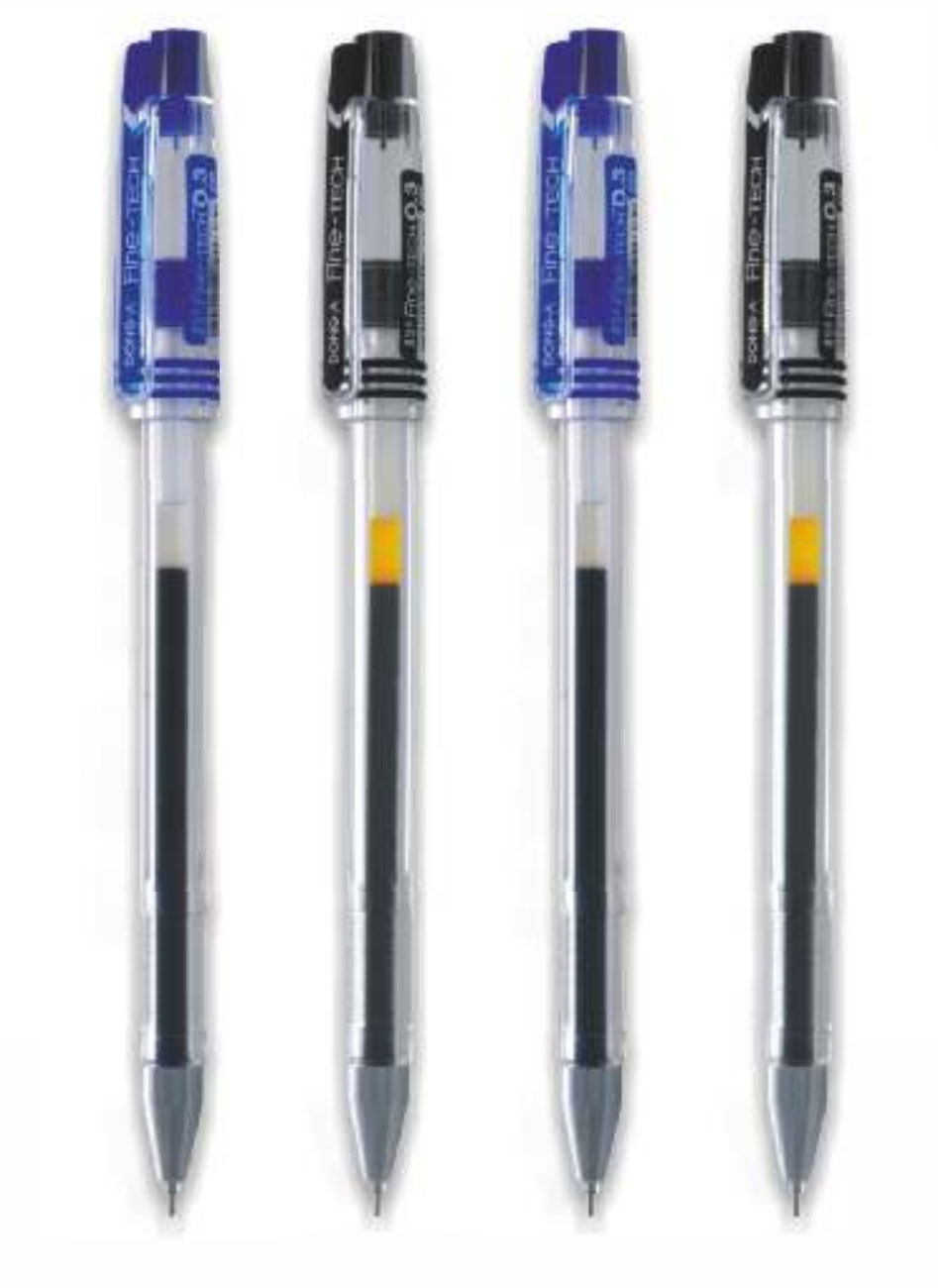 Гелевая ручка FINETECH 0,3мм., корпус прозр., ст. черн. Dong-A - фото 3