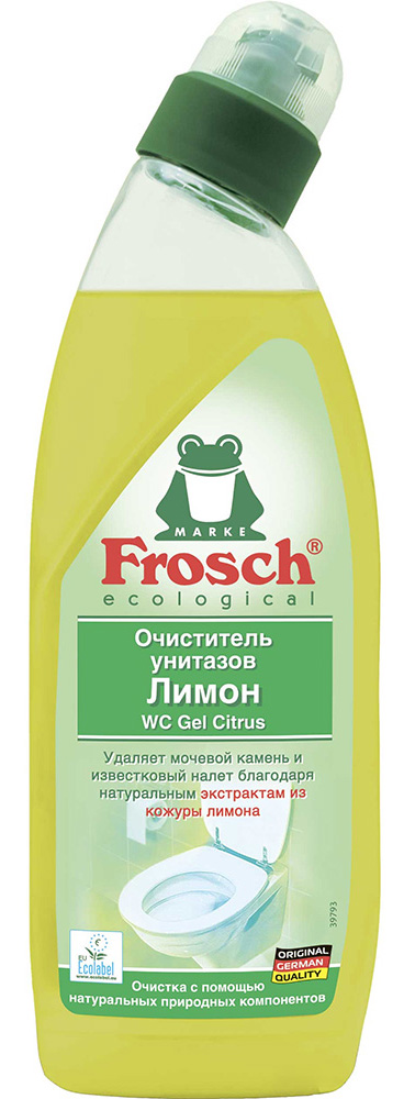 Засіб для чищення унітазів, 750мл., гель, Лимон Frosch - фото 4