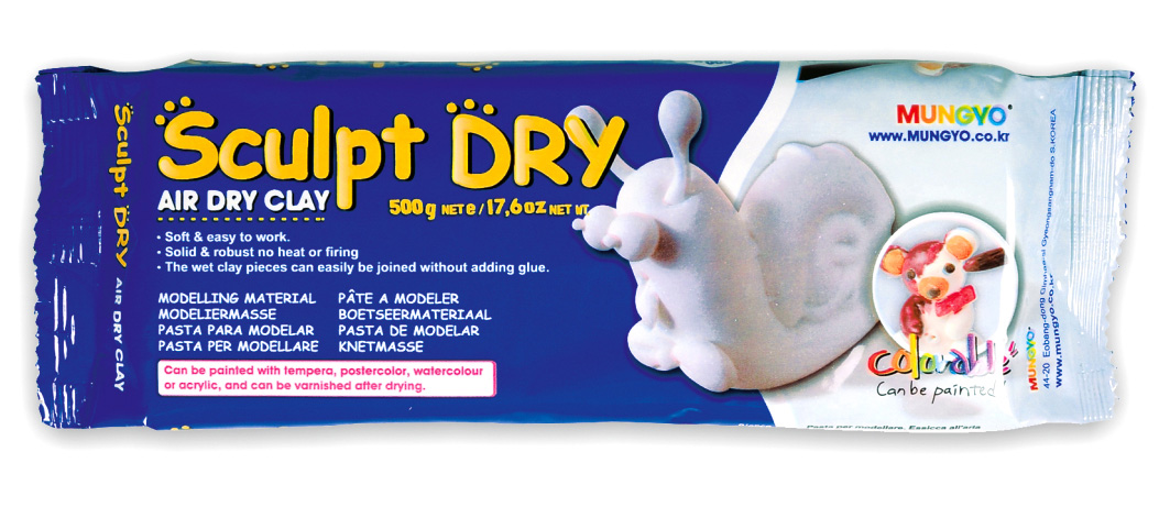 Маса для ліпки самозастигаюча 500гр., біл. Mungyo - фото 1