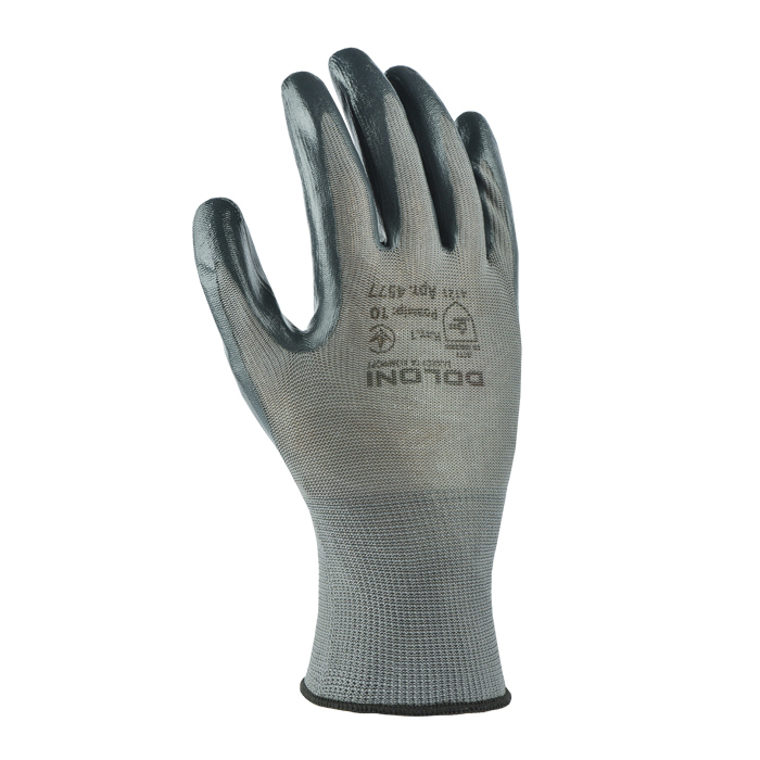 Рукавички трикотажні з нітриловим покриттям D-OIL, маслобензостойкі, розмір 10 (XL), сірий Doloni - фото 1