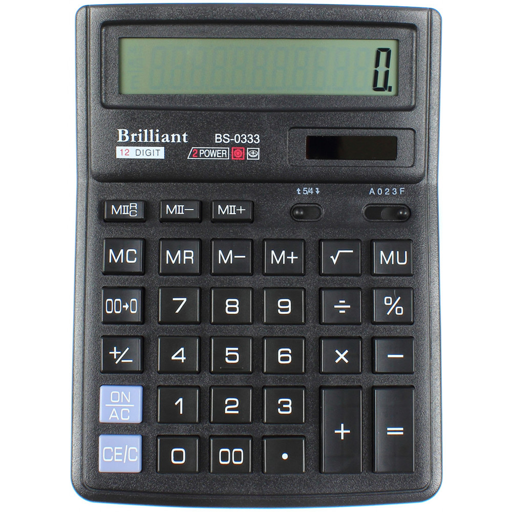 Калькулятор бухгалтерский BS-0333, 12 разрядов, 143х192х39мм, черн. Brilliant - фото 1
