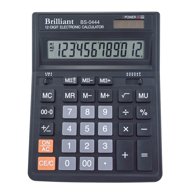 Калькулятор BS-0444, 12 розрядів, (153х199х31мм.), чорн. Brilliant - фото 4