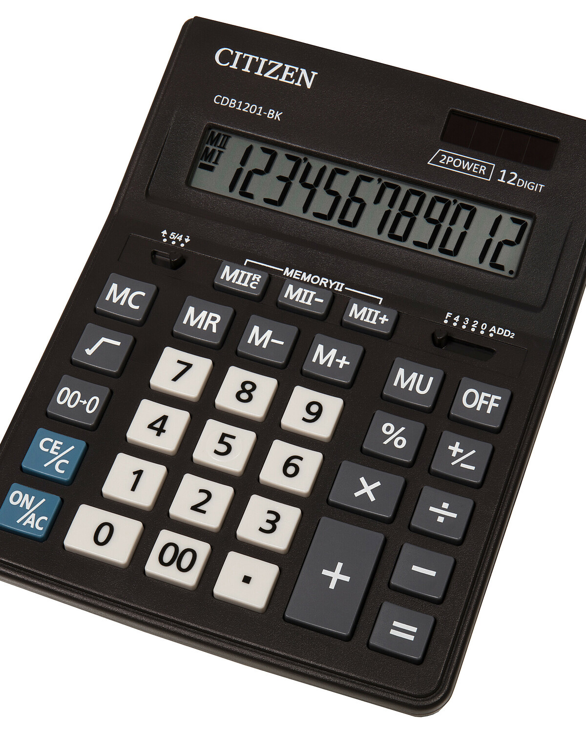 Калькулятор CDB1201-BK, 12 розрядів, (205х155х35мм.), чорн. Citizen - фото 3