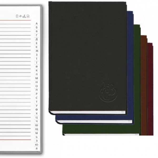 Алфавітка А5 (145*208мм), 112арк., баладек, син. Поліграфіст - фото 2