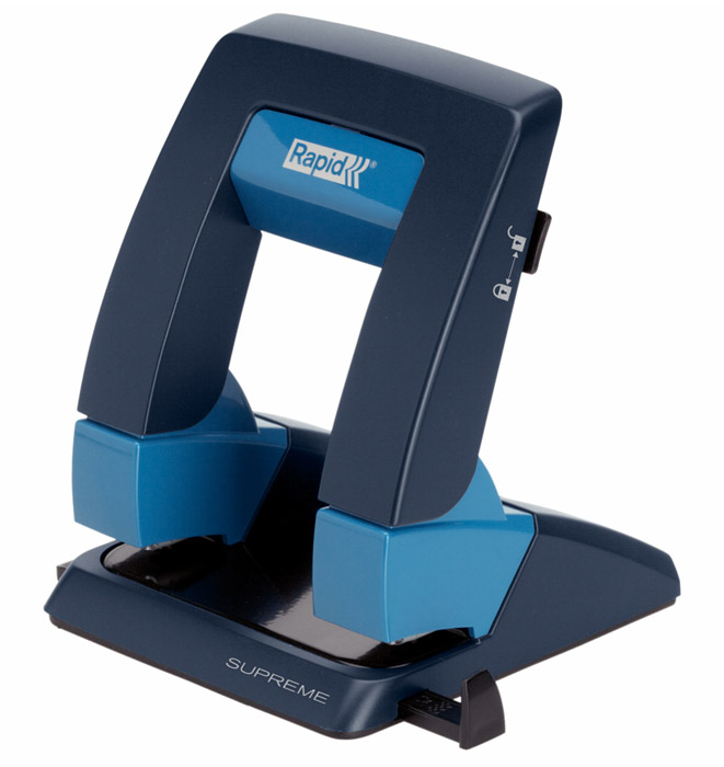 Дырокол на 2 отверстия, до 30 листов Supreme SP30 PressLess (вдвое меньше усилий), син. Rapid - фото 3