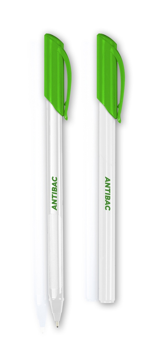 Ручка шариковая Flexi Trio Jet Antibacterial, треуголный пласт. корп. с антибактериальным покр., син Penmate - фото 2