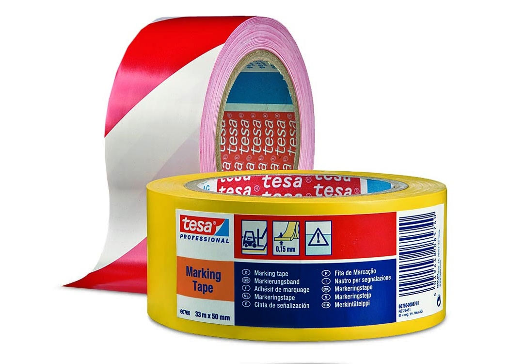 Лента сигнальная самоклеющаяся 50мм.*33м., арт.: 60760, желт. Tess - фото 6