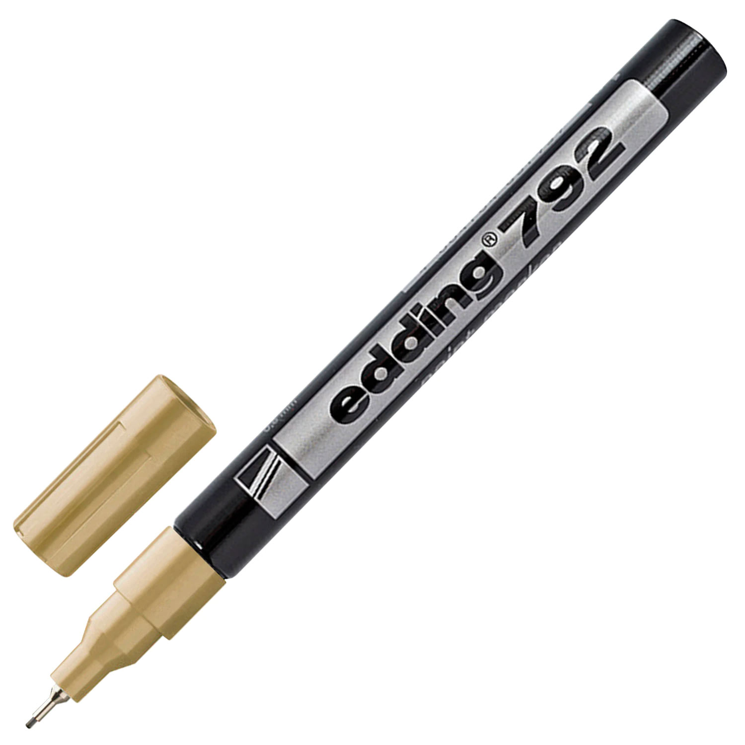 Маркер лакирующий 792, тонкий наконечник 0,8мм., золот. Edding - фото 1