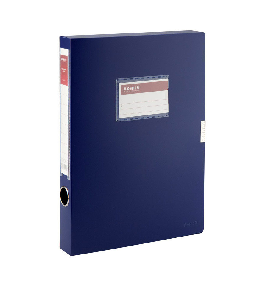 Папка-бокс на липучке А4, 36мм., син. Axent - фото 2