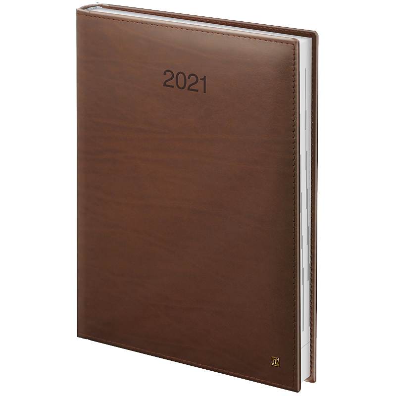 Ежедневник датированный Стандарт 2021 LaFontaine, слепое тиснение, коньяч. Brunnen - фото 2