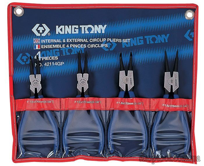 Набір знімачів стопорних кілець 180мм, 4од. King Tony - фото 2