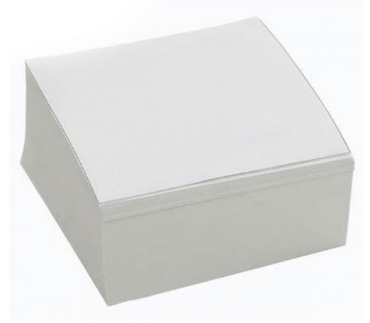 Блок для запису клеєний 8*8*50мм., білий, макулатурка Format - фото 1