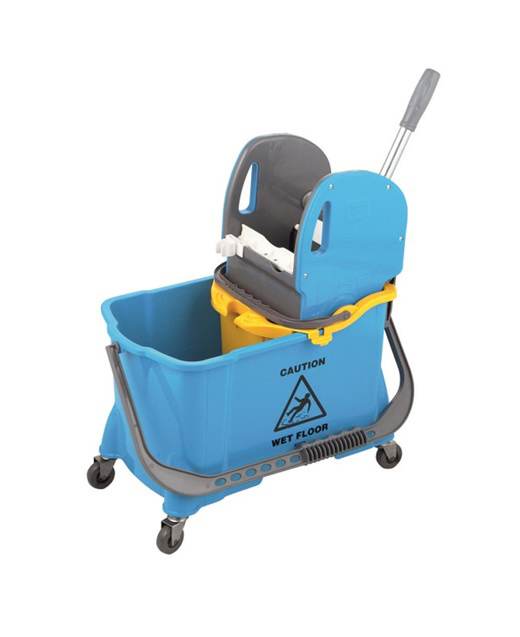 Ведро для уборки на колесах + встроенное ведро 24л., пластик, син. Uctem - фото 2