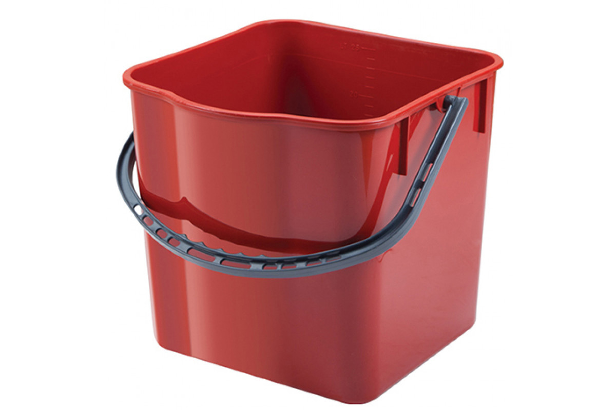 Відро пластикове прямокутне 18л., черв. Uctem - фото 1