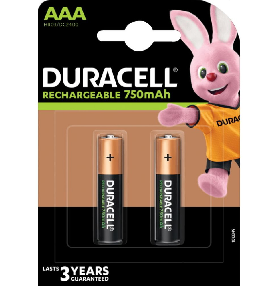 Акумулятор ААА (HR03), ємність 750мАг., 2шт/уп. Duracell - фото 1