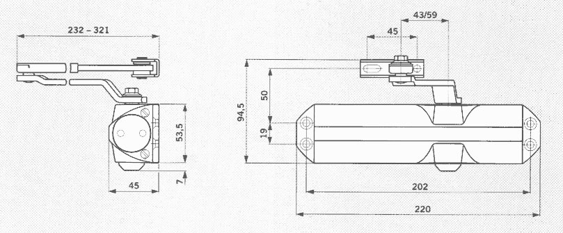 Доводчик для дверей на 25-120кг., TS68, EN2/EN3/EN4, коричн. DORMA - фото 2
