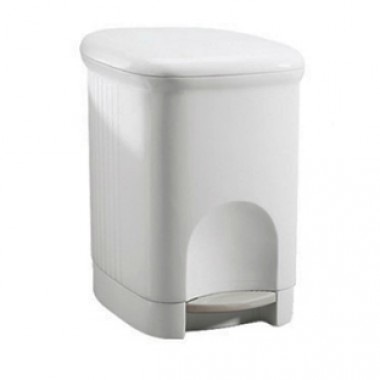 Кошик для сміття 16л., з педалью, пластик біл. Італія - фото 1