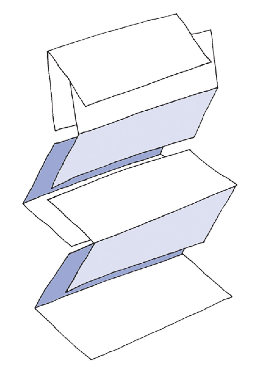 Полотенца листовые V (ZZ) -складка 2-сл., целлюлоза, 150 лист.(23*23,2см.), бел. (65968) Katrin - фото 1