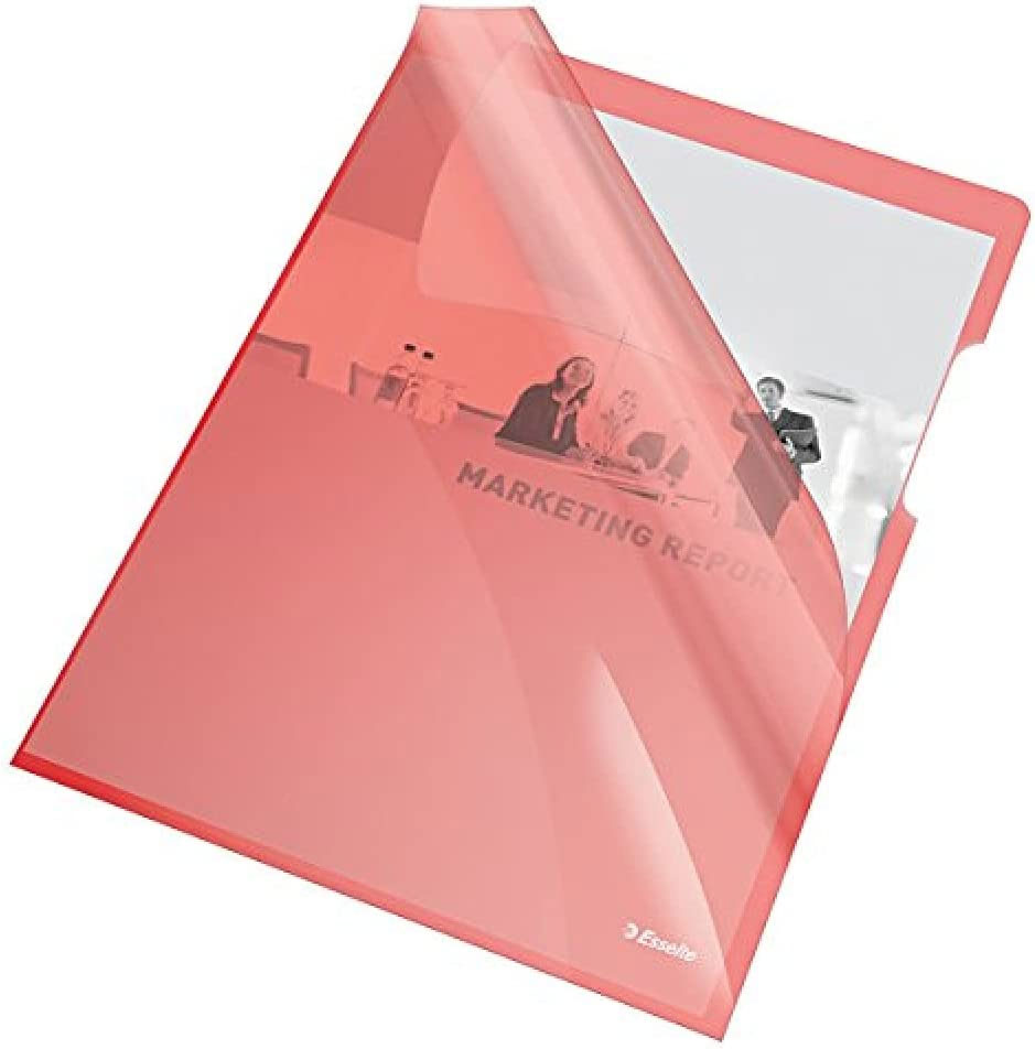 Папка-куток глянсова, 150мкм., 25шт./уп., червон. Esselte - фото 2