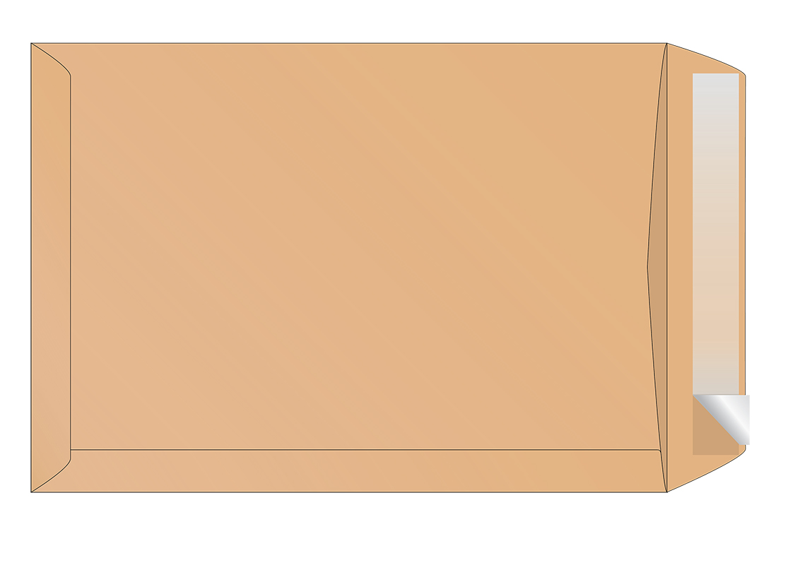 Конверт E4 (280*400) мм, боковий клапан, крафт, 130г/м2 Optimail - фото 2