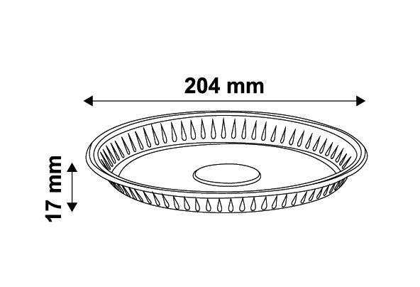 Тарілка біорозщеплювана d205мм., h20мм. з кукурудзяного крохмалю, 200шт / уп., беж. AMELON - фото 2