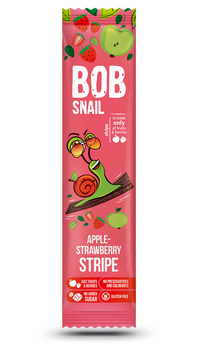 Цукерки-страйпси натуральні Яблучно-Полуничні 