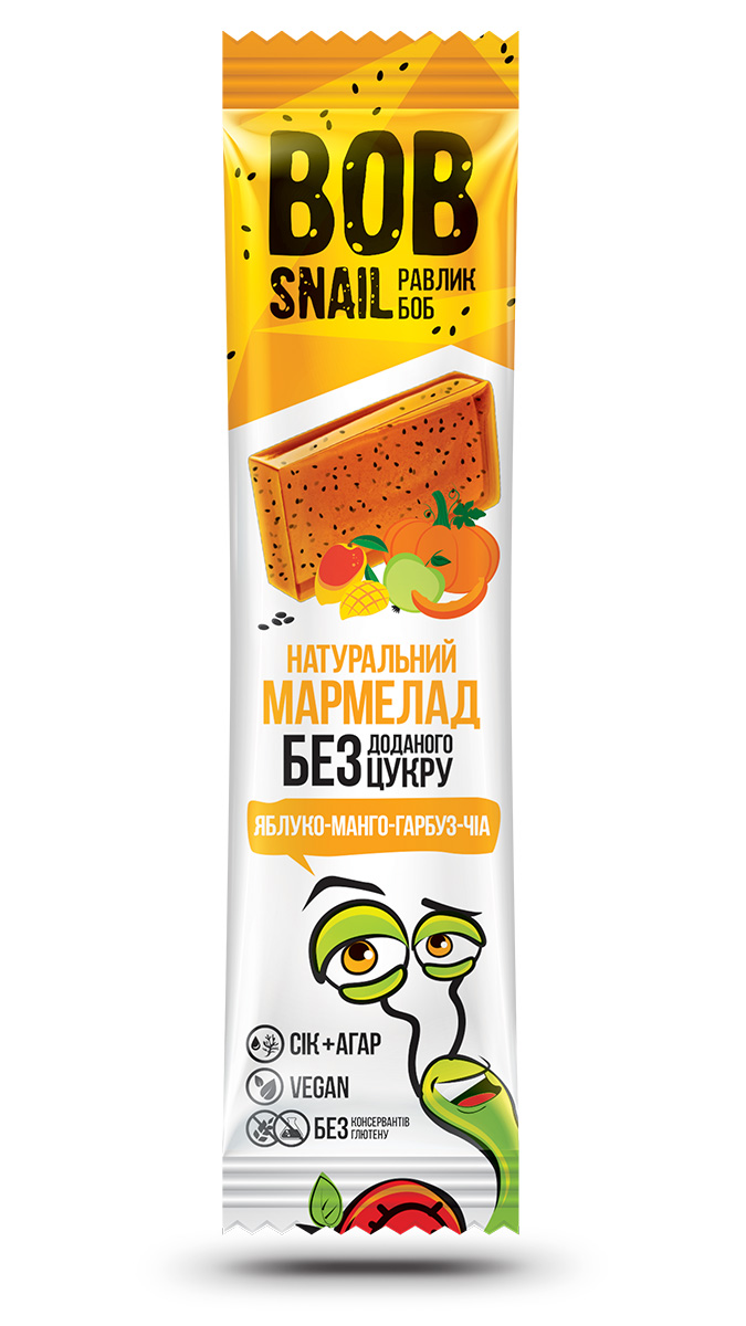 Мармелад натуральный фруктовый Яблоко-Манго-Тыква-Чиа 