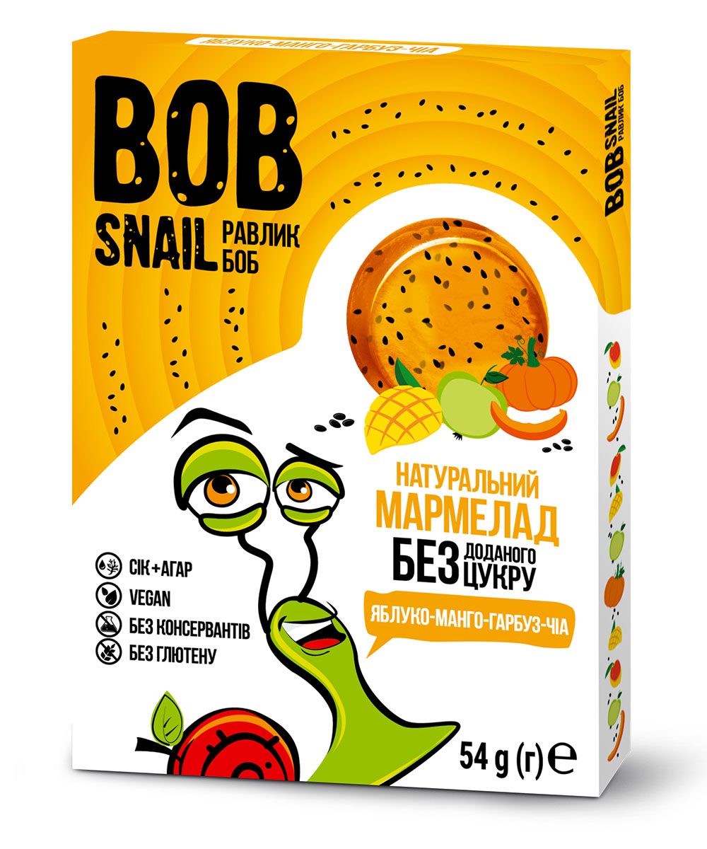 Мармелад натуральный фруктовый Манго-Тыква-Чиа 