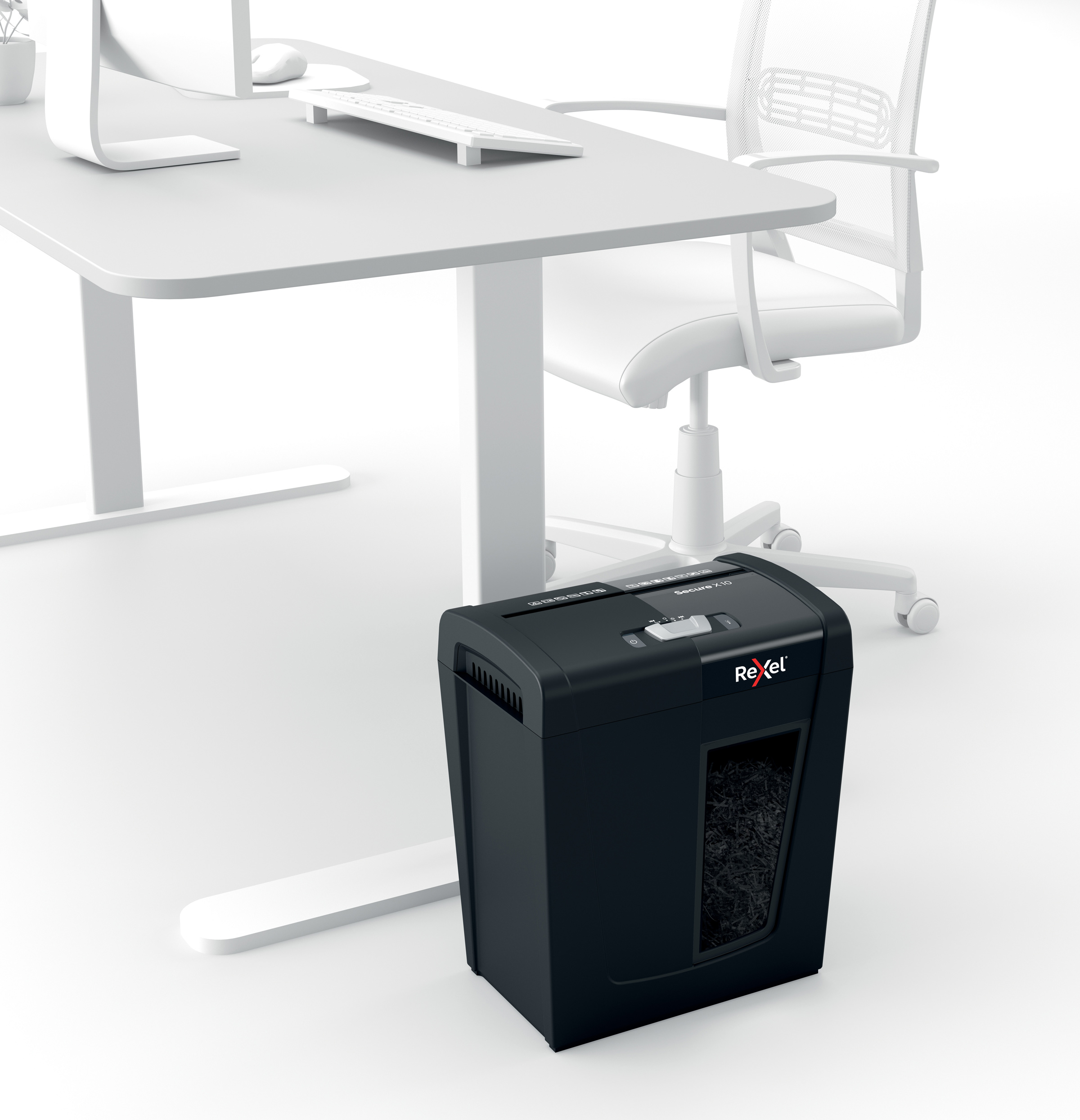 Знищувач документів Secure X10, P4 10 листів., перехресна різання, корзина 18л Rexel - фото 3